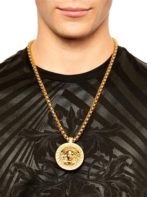 mens necklace versace|versace gold ring for men.